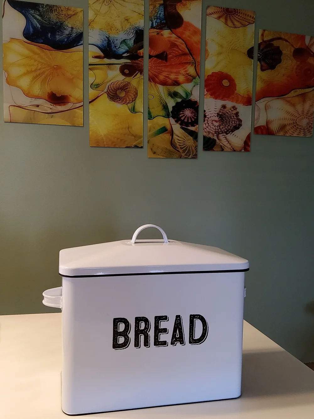 KLARSTEIN White BIG Bread Storage Containar Stainless Steel
